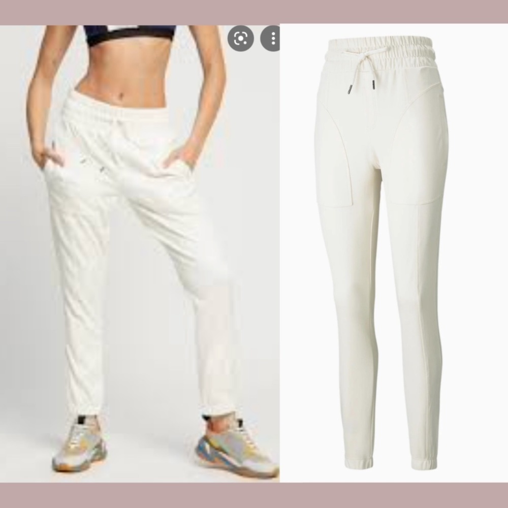 SAMPLE!! PUMA [ Small ] Forever Luxe Women's Training Joggers in‎ Eggnog